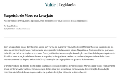 Suspeição de Moro e a Lava-Jato