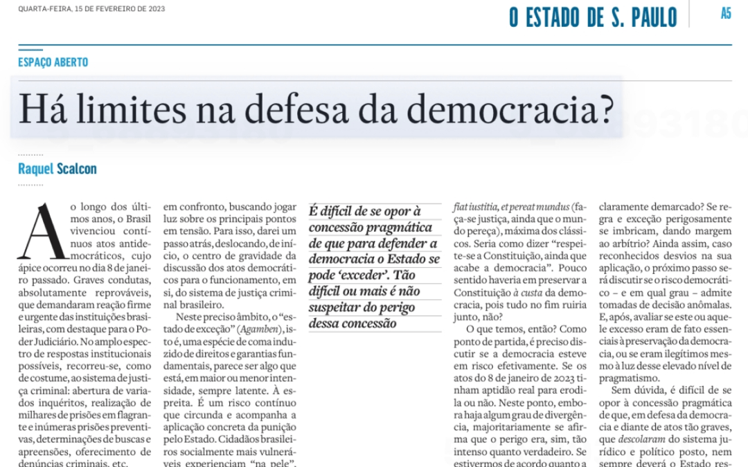 Há limites na defesa da democracia