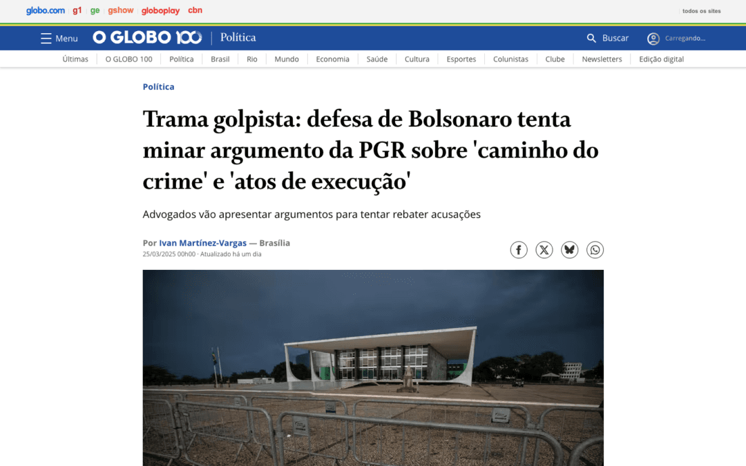 Trama golpista: defesa de Bolsonaro tenta minar argumento da PGR sobre ‘caminho do crime’ e ‘atos de execução’