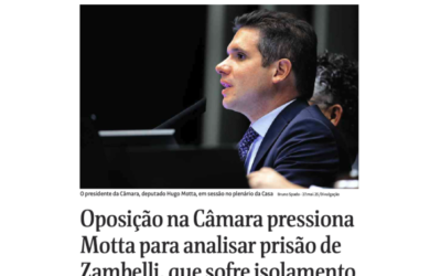 Oposição pressiona Motta para analisar prisão, mas Zambelli enfrenta isolamento na Câmara