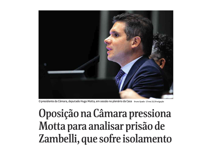 Oposição pressiona Motta para analisar prisão, mas Zambelli enfrenta isolamento na Câmara