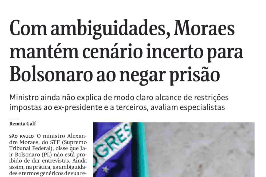 Com ambiguidades, Moraes mantém cenário incerto para Bolsonaro ao negar prisão