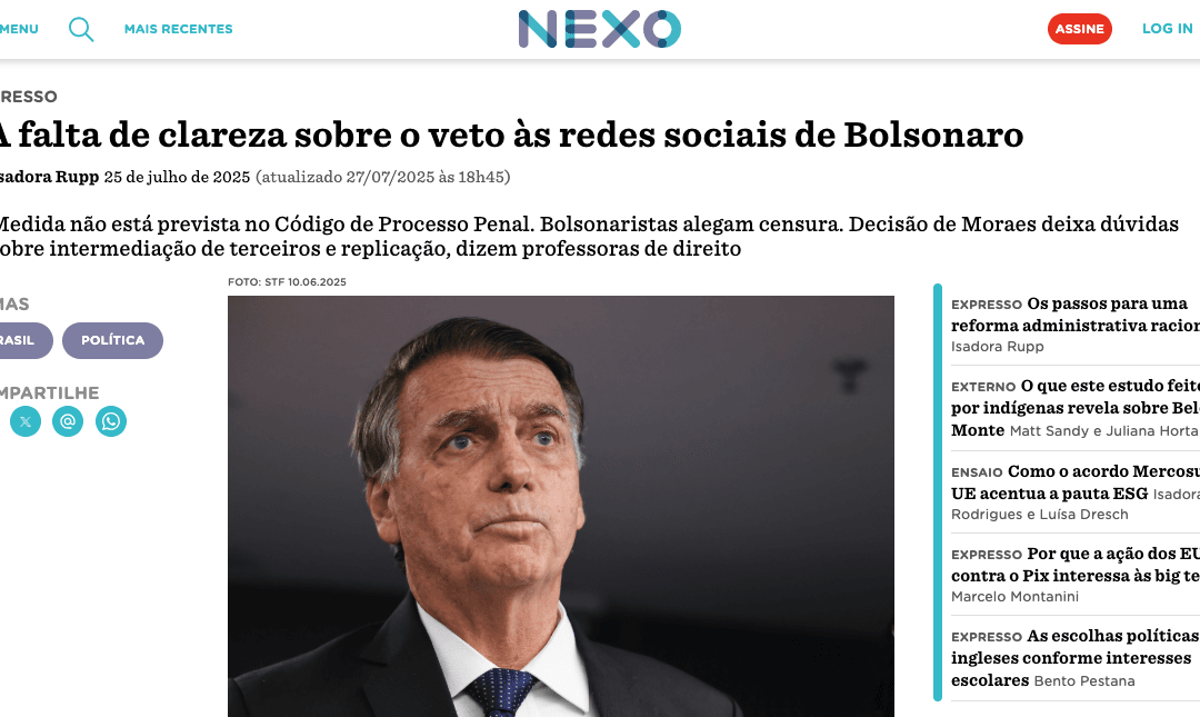 The lack of clarity regarding the veto on Bolsonaro’s social media accounts