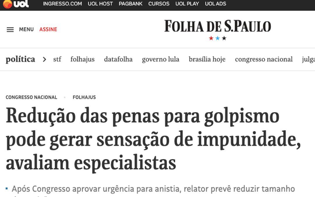 Redução das penas para golpismo pode gerar sensação de impunidade, avaliam especialistas
